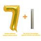 32 Inch Gold Number 7 Balloons Foil Ballon Digital Birthday Party Decoration Supplies (Gold Number 7 Balloon)