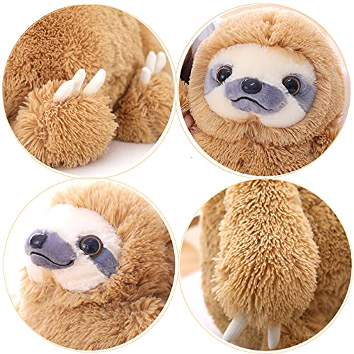 Winsterch Cute Sloth Stuffed Animal Toy,Small Plush Sloth Tedy Bear Stuffed Animal Toys For Kids Birthday Gift Baby Doll (15.7 I
