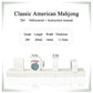 drizzle Travel Mini American Mahjong Set - 166 White Tiles, 0.8" Melamine, Includes Racks & Pink Panda Bag