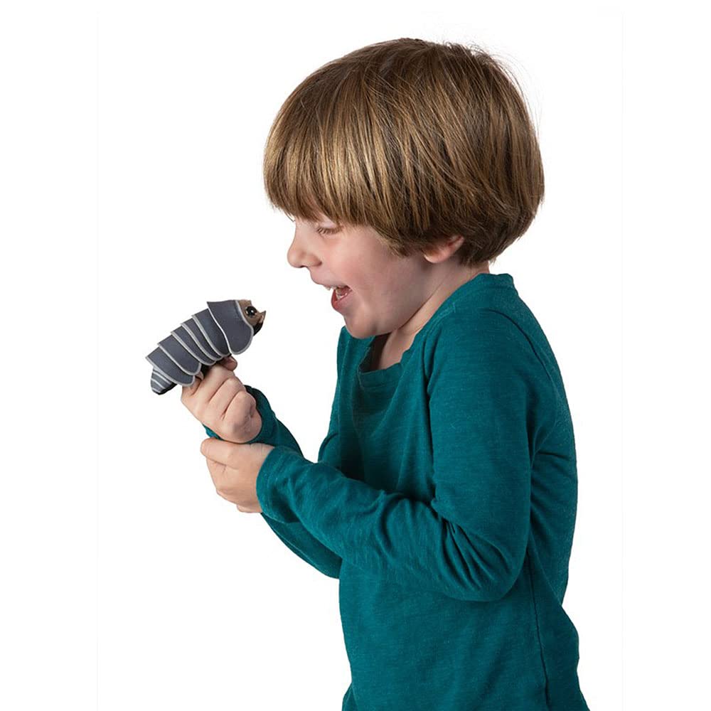 Folkmanis Mini Roly Poly Finger Puppet, Gray