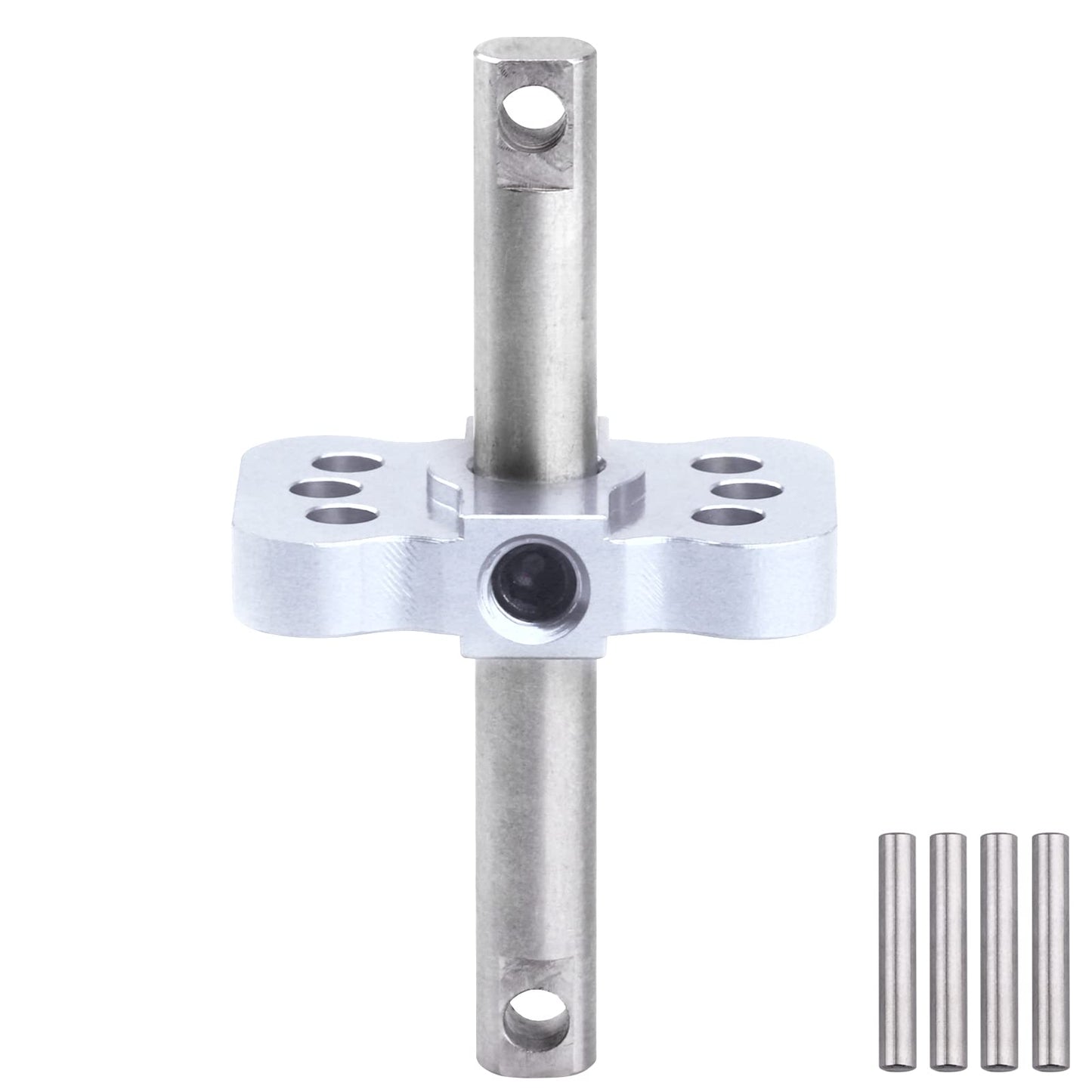 Aluminum Differential Locker Spool for RC 1/10 Scale Traxxas 2WD Rustler VXL Stampede VXL Replacement (Silver)