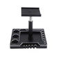 KingVal Metal RC Car Work Stand Repair Workstation Platform Compatible with TRX4M SCX24 FCX24 1/18 1/24 RC Mini Crawler Car (Bla
