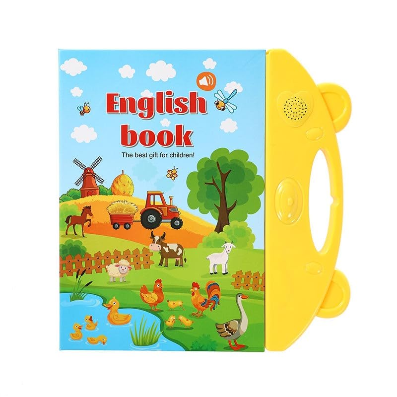 Hitruz English Learning Sound Book For Kids With Read & Test Mode, Interactive Talking Educational Book, Abc Numbers Animals Fru