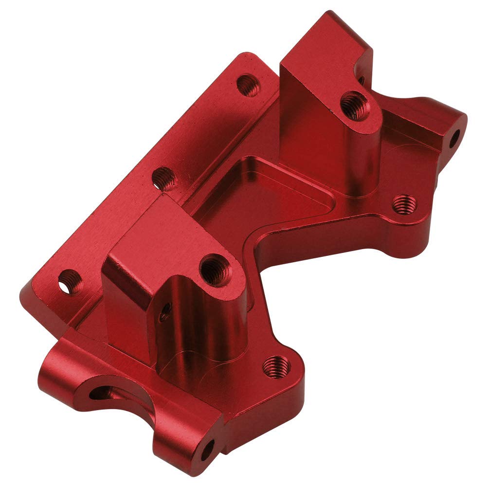 Hobbypark Aluminum Front Bulkhead Upgrade Parts for 1/10 Traxxas Slash 2WD Rustler Stampede Bandit Replace 2530 2530A, Red Anodi
