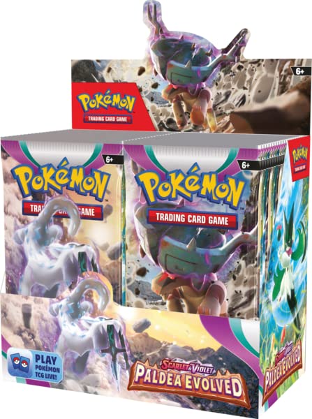 Pokemon TCG Scarlet & Violet Paldea Evolved Booster Display Box - Multi Color, Model 185-86349, Paper Material