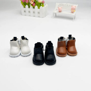 Niannyyhouse Leather Shoes Length 5.5Cm Suitable For 1/6 Bjd 8In 20Cm Plush Doll (Brown)