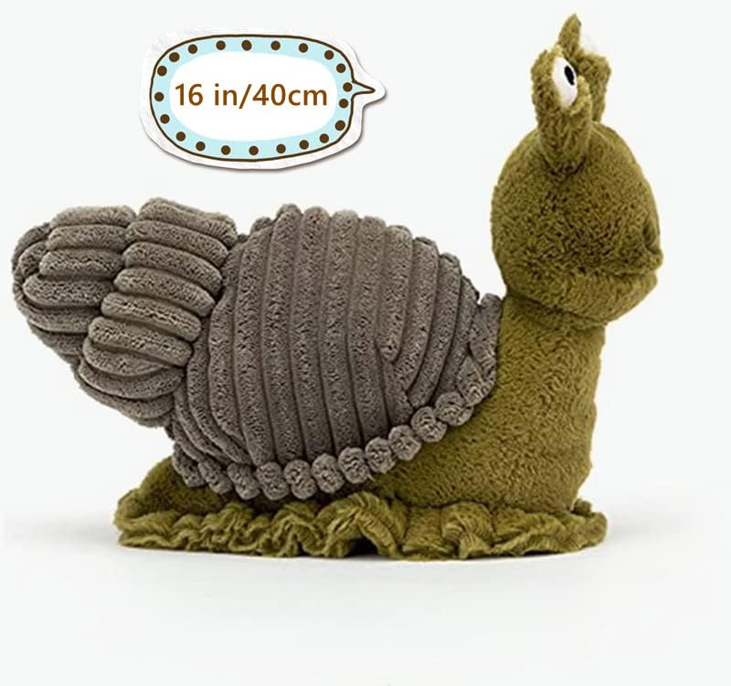 JOSON Snail Plush Toy - Soft Cotton Stuffed Animal, 15.8 inches, Blackish Green, Model JOSON-2022110, Perfect Gift for Boys and Girls