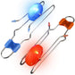The Dreidel Company Light-Up Gyro Wheel Yo-Yo, 8.5" Sensory Spinning Toy, Blue/Red, Perfect Stocking Stuffer for Kids