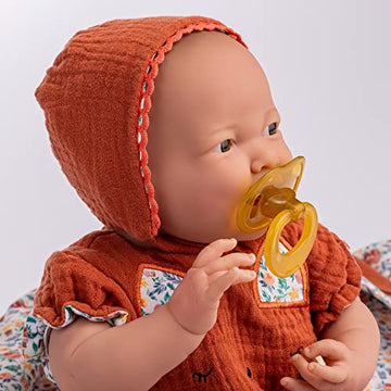 Jc Toys - La Newborn Nature Collection| 15.5'' Soft Body Baby Doll And Accessories | Designed By Berenguer Made In Spain | Ages