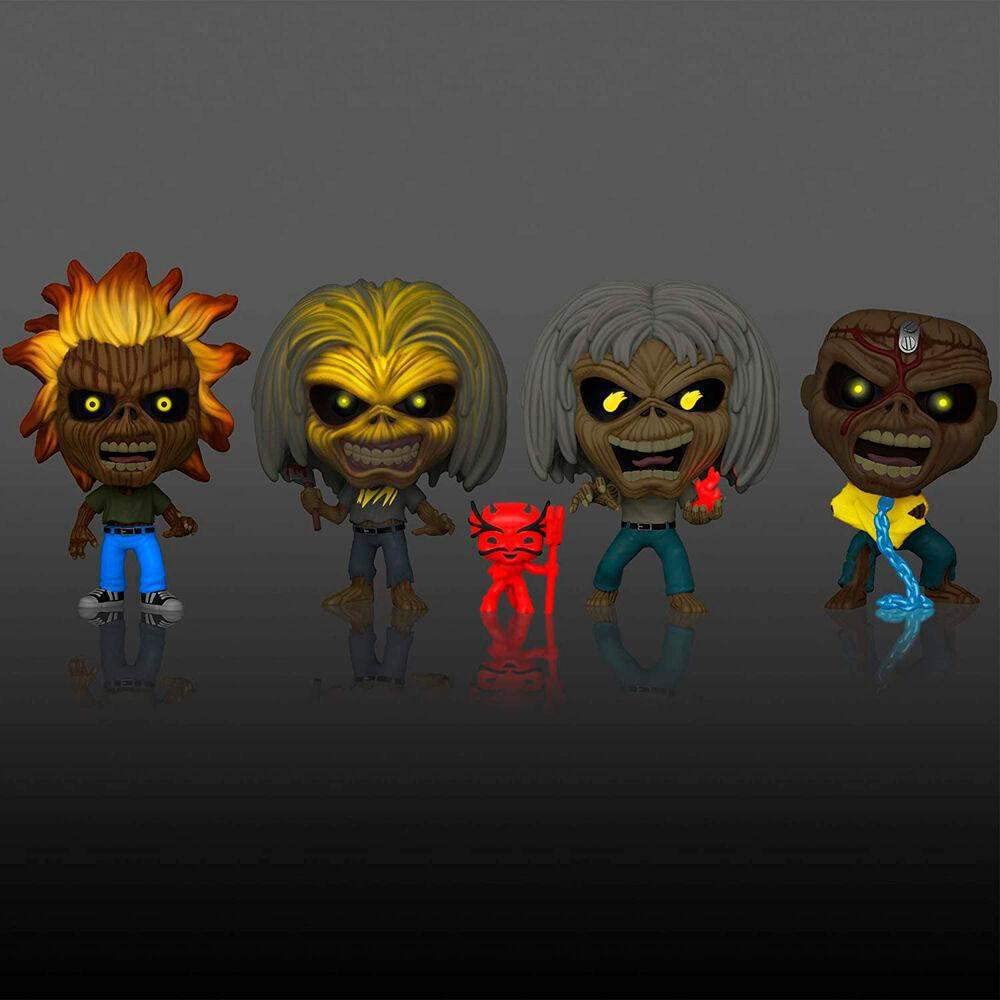 Funko Original S.W.A.T. 4 Figuras Iron Maiden Eddie Glow In The Dark Exclusive