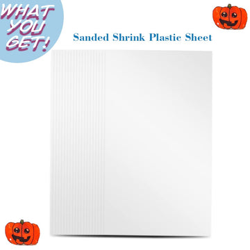 Warckon A5 Shrink Plastic Sheets - 36 Pieces Frosted Art Paper for Kids Crafts, Create Earrings, Necklaces, Keychains, White