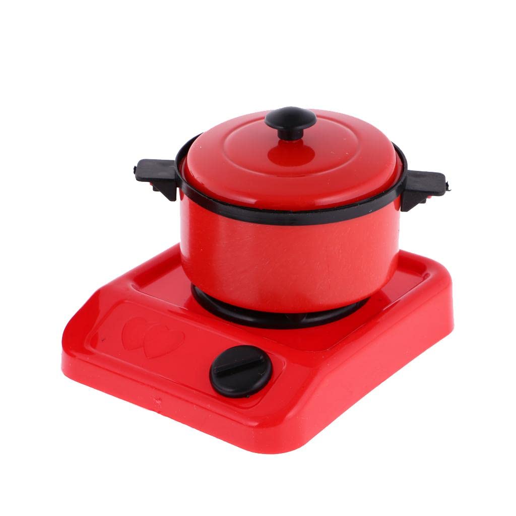 MERISHOPP13 Pieces/Set PVCSimulation Kitchen Cookware Set Kids Kitchen Toys Red|Toys & Hobbies | Preschool Toys & Pretend Play |
