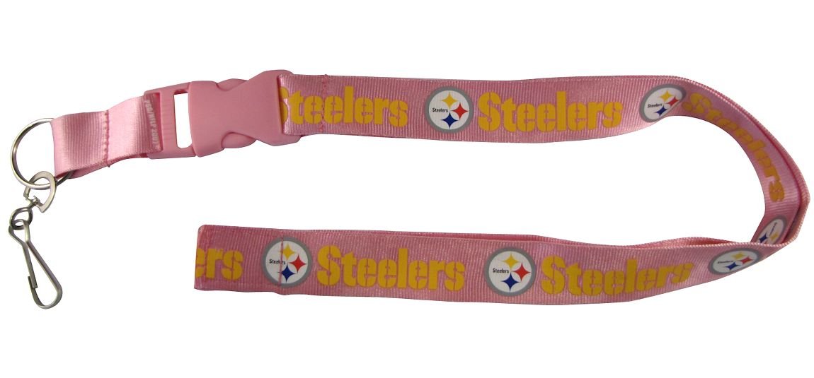 NFL Pittsburgh Steelers Lanyard, Pink