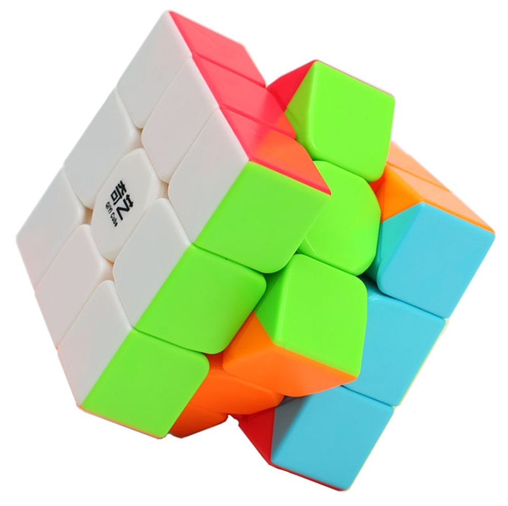 Tanch Qiyi Speed Cube 3X3 Stickerless Magic Cube Puzzle Toy Colorful