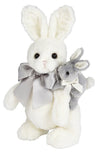 Bearington Skip And Hop White Gray Plush Stuffed Animal Bunny Rabbit, Adorable, Cuddly, Great Gift For Bunny Lovers Of All Ages,