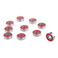 COMBR Replacement Pack of 10 ABEC7 Longboard Skateboard Bearings Fast Racing Red