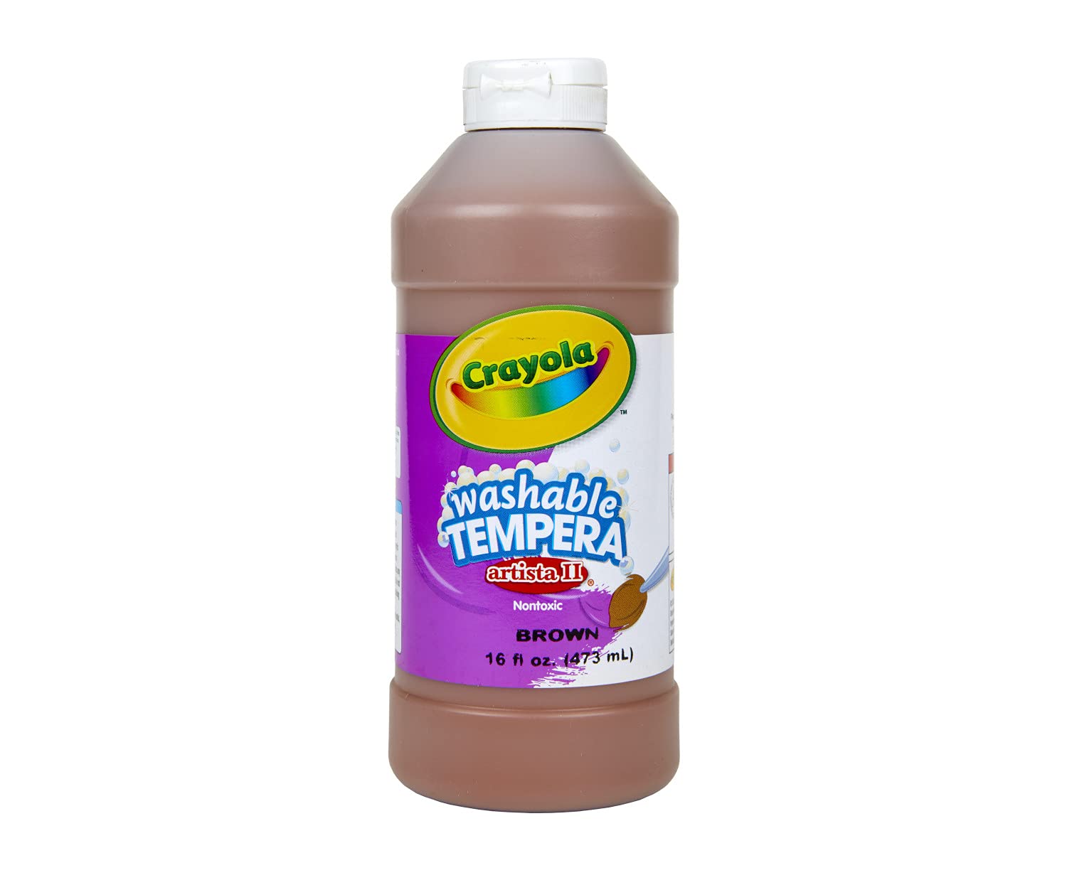 Crayola Artista II Tempera Activity Paint, 16 Fl Oz (Pack of 1), Brown
