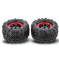 Goolsky 2Pcs AUSTAR AX-3011 155mm 1/8 Monster Truck Tires with Beadlock Wheel Rim for TRAXXAS SUMMIT E-Revo HPI Savage XL Flux H