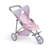 Jc Toys | Berenguer Boutique |3 Wheeled Folding Doll Jogger Stroller | Pink | Ages 3+