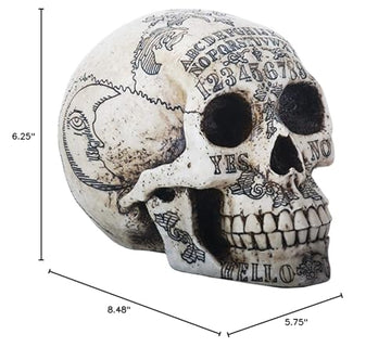 Summit Collection Paranormal Skull Head With Ouija Symbols Collectible Figurine