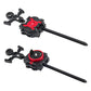 COCOFOX 2 Pack Right/Left-Spin Gyro Launchers, 7.9"x2"x2.3", Plastic, Black/Red, Model COCOFOX02