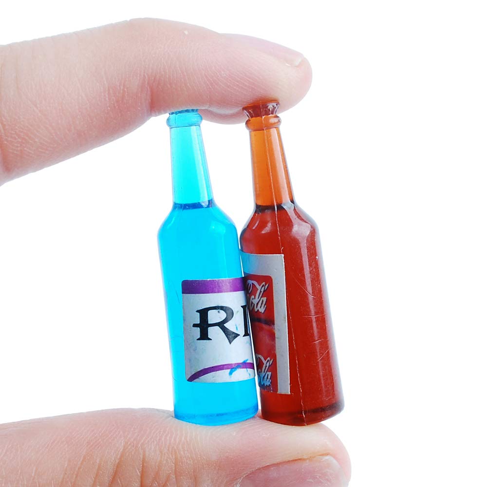 Nwfashion 120Pcs Miniature Decor Drink Bottle Dessert Pastry Food Cake Topper Dollhouse Decoration (Drink)