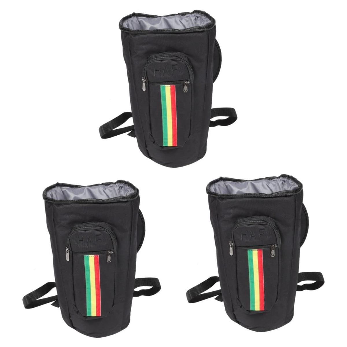Excluzo 3Pcs African Drum Kit Oxford Cloth Thicken Child Black