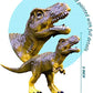 OuMuaMua Dinosaur Toys Set - 6 Plastic Figures (T-Rex, Stegosaurus) - 7 Inch Size - Mixed Colors - Ideal for Kids Educational Play