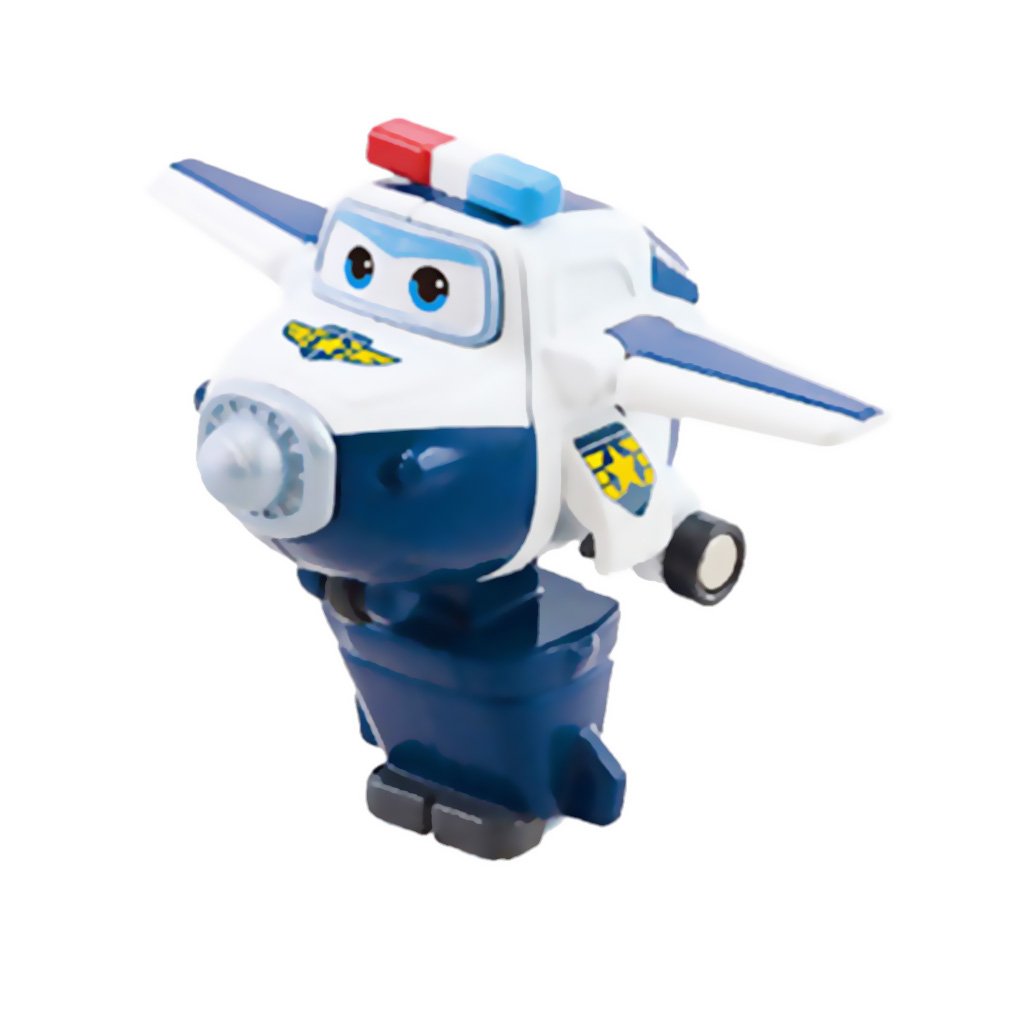 Super Wings 5' Transforming Paul Airplane Toys Vehicle, Action Figure, Plane To Robot, Suitable 3 4 5 Year Old Preschool Kids, Fun Plane Toys For Boys And Girls, Birthday Gifts, Blue