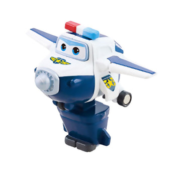 Super Wings 5' Transforming Paul Airplane Toys Vehicle, Action Figure, Plane To Robot, Suitable 3 4 5 Year Old Preschool Kids, Fun Plane Toys For Boys And Girls, Birthday Gifts, Blue