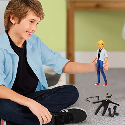 Miraculous Ladybug Superhero Adrien with Cat Noir Outfit, Multi Color, Plastic, Model 50358
