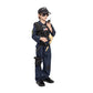 Jazgrom Kids Swat Police Officer Costume With Vest And Accessories, Boys And Girls Role Play Kit, Halloween Cop Cosplay Dress Up