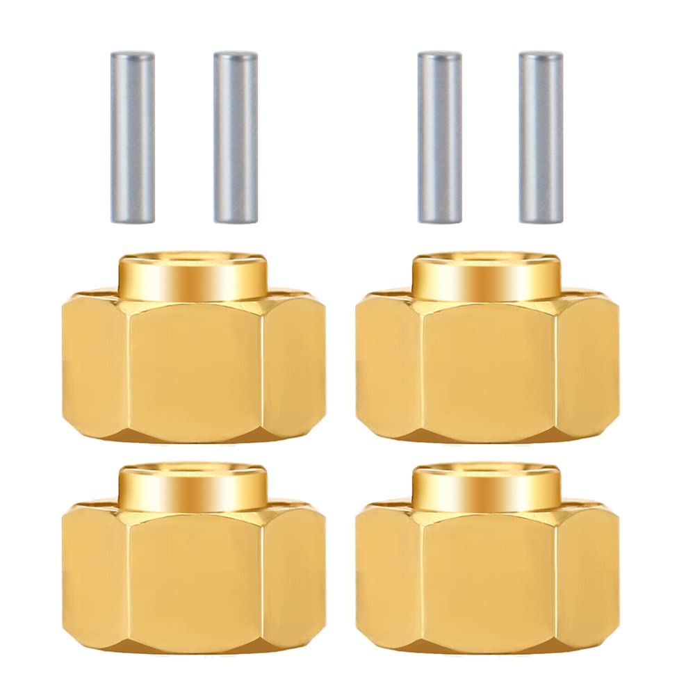 Rclions Brass Rc Wheel Hex Hub 4Mm Drive Adapter For Trx4-M 1/18Th Rc Crawler Car Upgrades