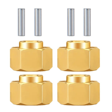 Rclions Brass Rc Wheel Hex Hub 4Mm Drive Adapter For Trx4-M 1/18Th Rc Crawler Car Upgrades