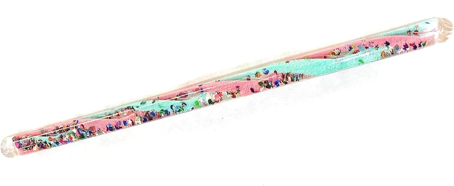 Star Magic Mesmerizing Spiral Glitter Wand - Enchanting Glitter Field Wand. One Magic Wonder Wand Tube (Aqua/Pink, 11 Inch) For