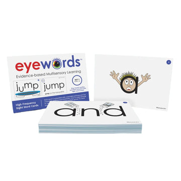 Eyewords - Multisensory Sight Word Phonics Flash Cards - Kinesthetic Learning Approach, Set #1, Words 1-50