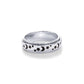 Pavoi Spinning Anxiety Ring (Moon And Star, White Gold, 6)