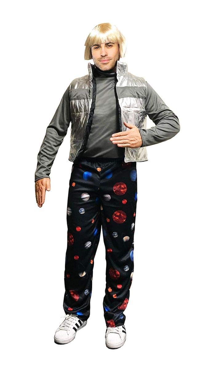 Seeing Red SNL Space Pants Costume Complete with Wig and Vest | Mens