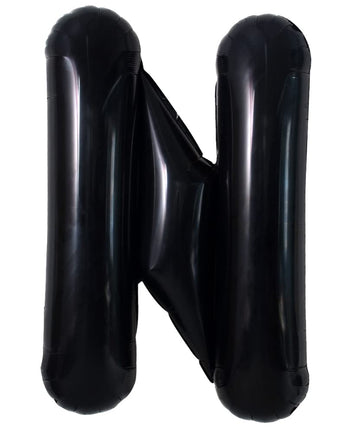 Toniful 40 Inch Large Black N Letter Balloons Jumbo Helium Balloons,Foil Mylar Big Alphabet Balloons For Birthday Party Annivers