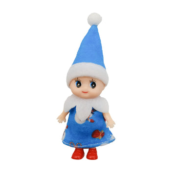 Lovelfstory Elf Accessories Baby, Tiny Christmas Elf Girl And Boy Baby Doll For Xmas Gift (Xmas Blue)
