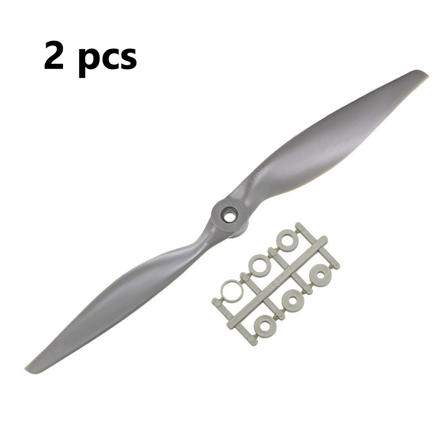 Top-Vigor 2Pcs Cw Rc Propellers 1170 11 X 7 Inch 2-Vane Rc Vehicle Propellers Replacement For Rc Airplane With Adapter Rings Nyl