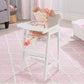 Kidkraft Tiffany Bow Scalloped-Edge Wooden Lil Doll High Chair With Seat Pad - White, Gift For Ages 3+