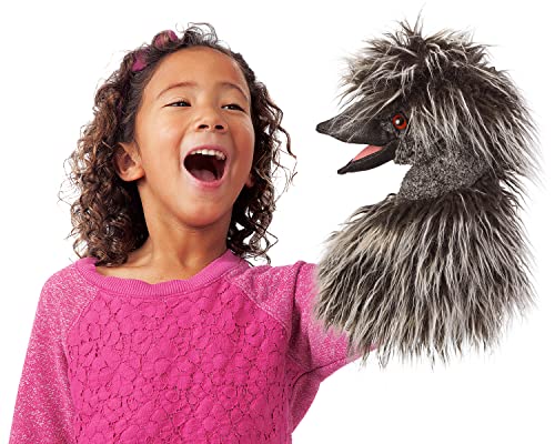 Folkmanis Emu Puppet, Brown, Acrylic, One Size, Model 3184