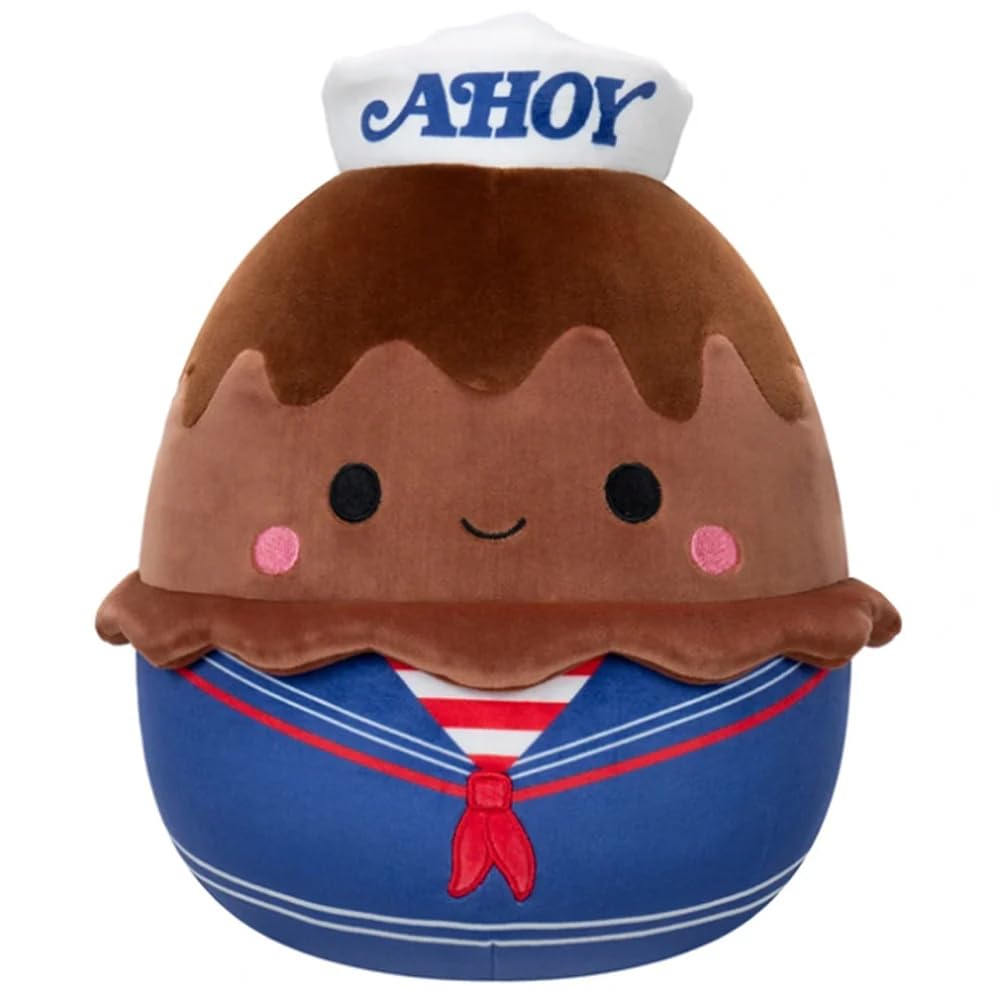 Squishmallows Plush Toy - Stranger Things Ice Cream Ahoy - 25cm Super Soft Polyester - Model SQSR00049 - Chocolate Color