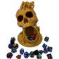 Munnygrubbers - 6.5' Skull Dice Tower - (Random 7Pcs D20 Dice Set Included) - No Paint Odorless Plastic - Tabletop Roleplaying Game - Dice Roller - Dungeons And Dragons - Dnd - D&D - (Skull (Gold))