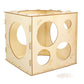 Auihiay 2-10 Inch Collapsible Wood Balloon Sizer Box Cube, Balloon Size Measurement Tool For Balloon Decorations, Balloon Arches, Balloon Columns (9 Holes)