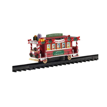 Lemax Jolly Trolley Caddington Village Sights & Sounds, Multicolor, 3.23 x 6.34 x 1.97 inches, Model 04738, Tin