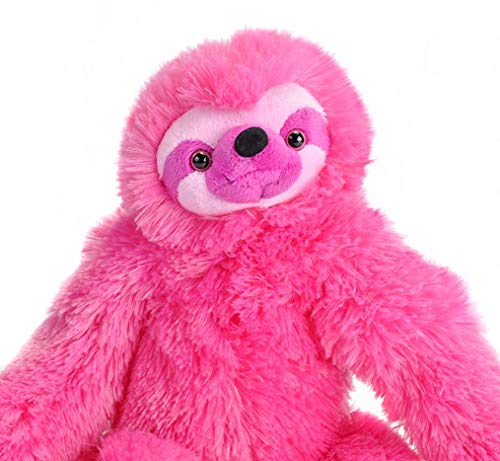 Wild Republic Three-Toed Sloth Plush, Stuffed Animal, Plush Toy, Gifts For Kids, Pink, Cuddlekins 12'