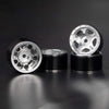 KYX Racing CNC Machined Aluminum Wheel Rims Upgrades Parts Accessories for 1/24 RC Crawler Car Axial SCX24 AXI90081 AXI00001 AXI