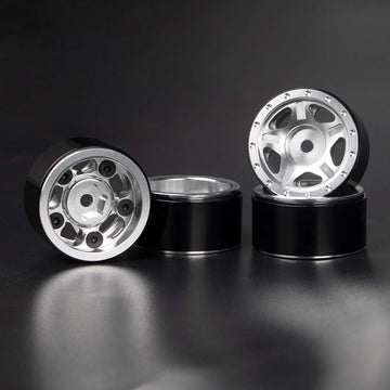 KYX Racing CNC Machined Aluminum Wheel Rims Upgrades Parts Accessories for 1/24 RC Crawler Car Axial SCX24 AXI90081 AXI00001 AXI